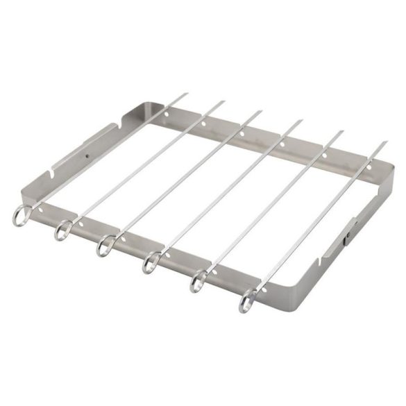 6-dielna súprava grilovacích špízov – nerezová oceľ s rámom 13112