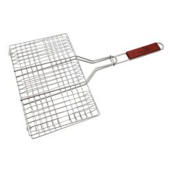 Grilovací rošt 35 × 23 cm s drevenou rukoväťou 13117