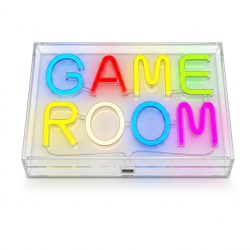 LED náladová lampa s nápisom GAME ROOM 13206