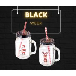   Perfektný domáci hrnček so slamkou Vianočný Mikuláš 13290- BLACK FRIDAY
