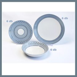   Perfect Home 18-dielna sada tanierov 1030-D modrá a biela 13800