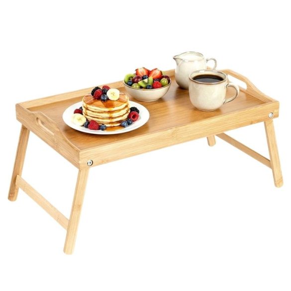 Vilde bambusový podnos na raňajky 2 v 1 50 × 30 cm – skladací, praktický 139457