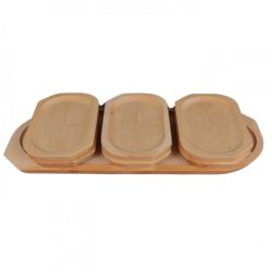   6+1-dielna súprava drevených tanierov – polguľatý tvar 139734