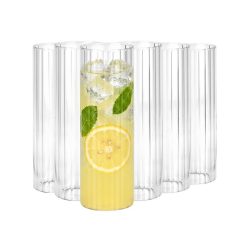   6-dielna sada sklenených pohárov s rebrovaným povrchom, 560 ml, 139873