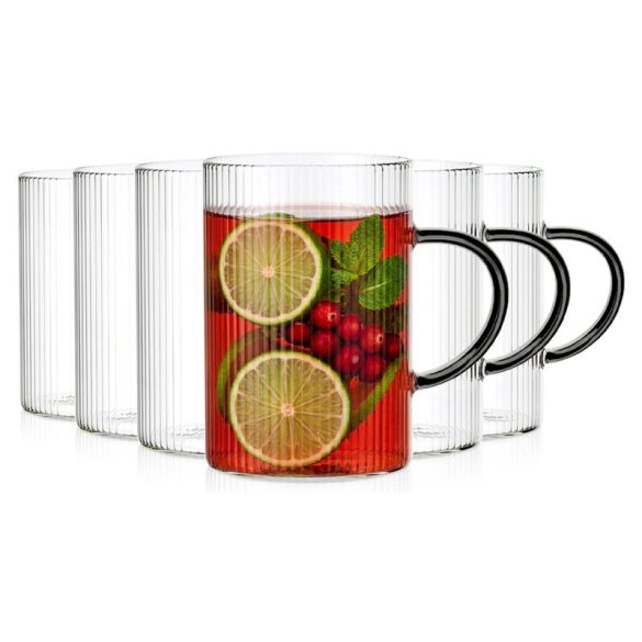 6 ks žebrovaných sklenených pohárov 290 ml 139879