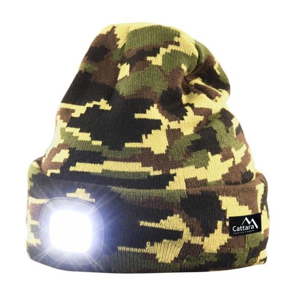 ARMY čiapka s LED svietidlom a USB nabíjaním 14020