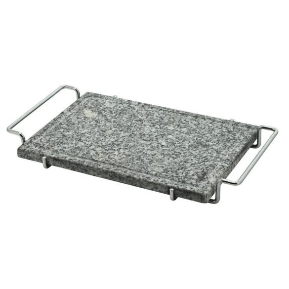 GRANIT L žulová grilovacia doska s drážkou a nosným rámom, 30 × 20 × 1,65 cm 14070