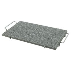   GRANIT XL žulová grilovacia doska s drážkou a nosným rámom, 50 × 30 × 1,65 cm 14071