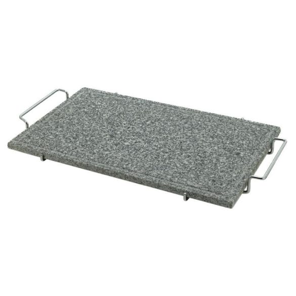 GRANIT XL žulová grilovacia doska s drážkou a nosným rámom, 50 × 30 × 1,65 cm 14071