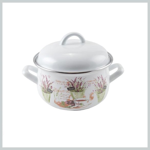 Perfect Home Levanduľový smaltovaný hrniec 16 cm + pokrievka 14223