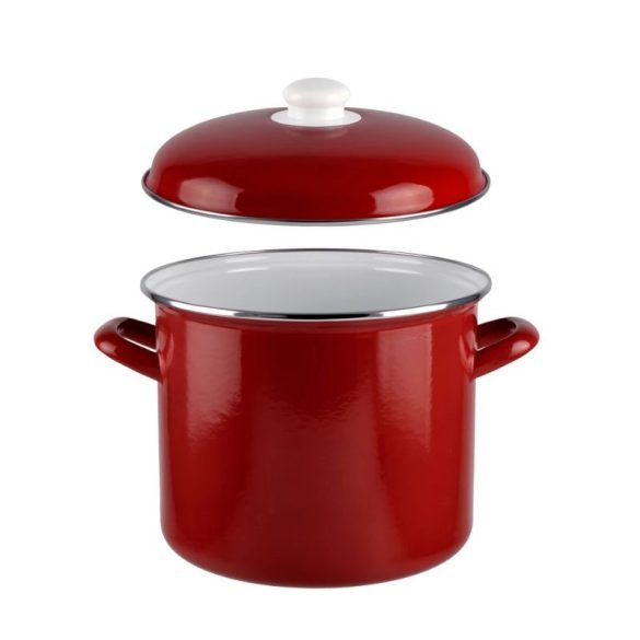 Emailtovaný hrniec Perfect Home v bordovej farbe s pokrievkou (16 cm) – Klasické kuchynské riady 14408