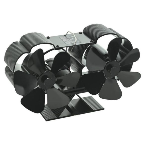 Termoelektrický ventilátor do krbu – s dvojitým 6-lopatkovým ventilátorom 14502