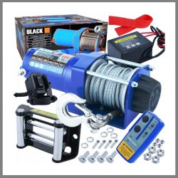 Čierny 12 V elektrický navijak 1136 kg/2500 lbs, 14555