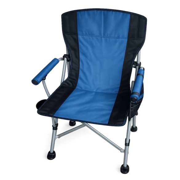 Skladacie rybárske kreslo s opierkou na ruky a držiakom na pohár, tmavomodré 14654_G
