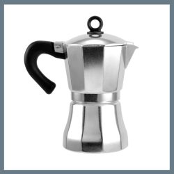 Perfektná domáca kávovar pre 6 osôb, lesklý 14908