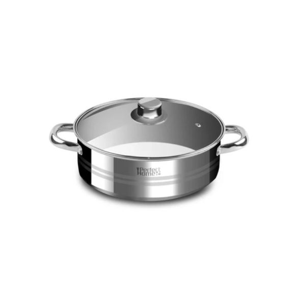 Panvica Perfect Home z nehrdzavejúcej ocele (22 cm) – so skleneným vekom 14977