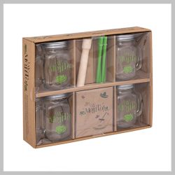   5-dielna sada pohárov na mojito – so sklenenými pohármi a príslušenstvom 152002