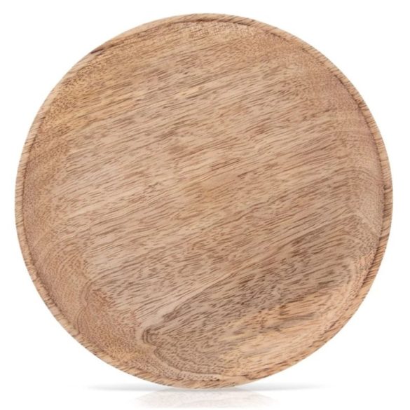 MANGO Prírodný okrúhly drevený servírovací tanier (20 cm) 153893