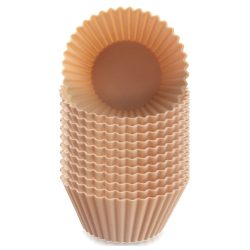 Bežová silikónová forma na muffiny 5,5 cm, 12 ks 154460