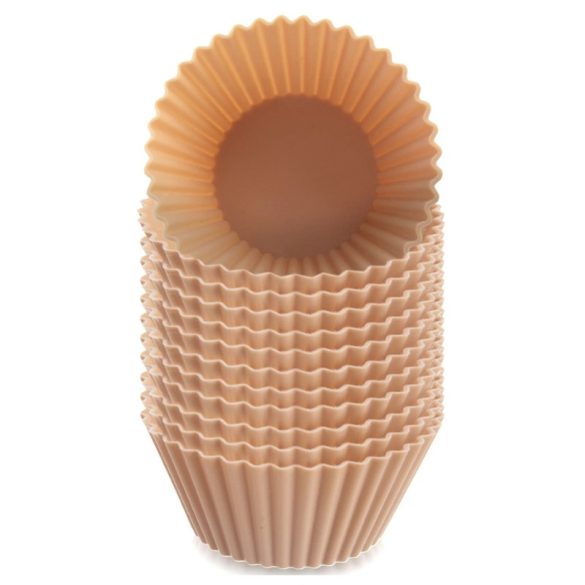 Bežová silikónová forma na muffiny 5,5 cm, 12 ks 154460