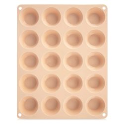   Bežová silikónová forma na mini muffiny na 20 kusov 29 × 23,5 × 2 cm 154461