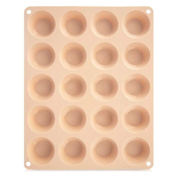 Bežová silikónová forma na mini muffiny na 20 kusov 29 × 23,5 × 2 cm 154461