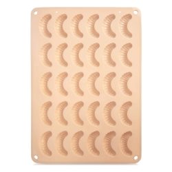   Bežová silikónová forma na pečivo v tvare rožkov a pralinky 34,5 × 24,5 × 1,2 cm 154465