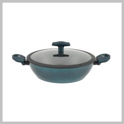   Perfect Home Sea Line nepriľnavý hliníkový pekáč s skleneným pokrievkou 28 cm indukčný 15555