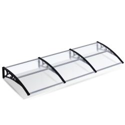   Priehľadná polykarbonátová strieška 300 x 100 cm prémiová vstupná ochrana proti dažďu 156Q36V24