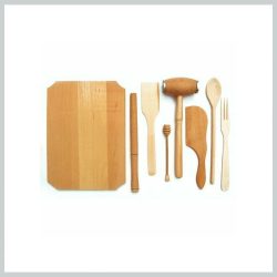   Rezacie dosky a drevená kuchynská súprava, 7 dielov, 15712