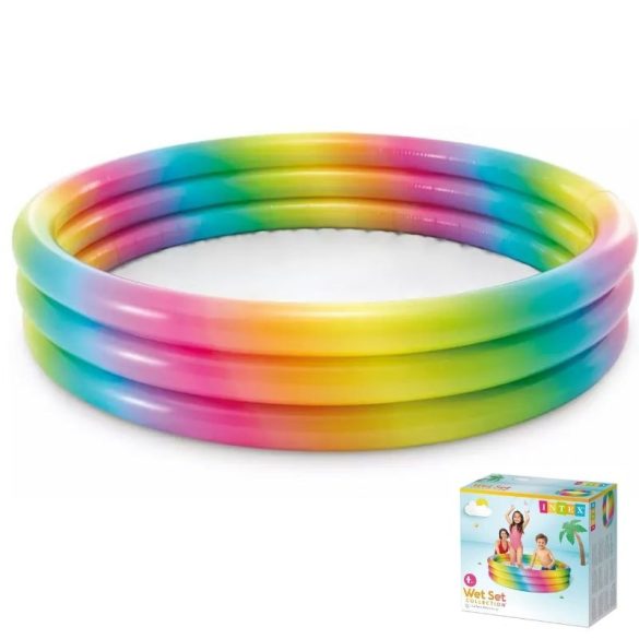 Nafukovacie detské bazény Intex v dúhových farbách 147x33cm 158439