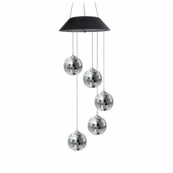   Záhradný zvonček so solárnymi závesnými guľovými lampami – s LED osvetlením meniaceho farby 16030