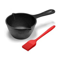   Perfektný domáci liatinový hrniec na marinádu/omáčky so silikónovou kefkou (cca 0,5 litra) 16646