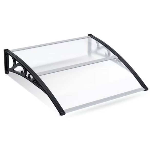 Priehľadná polykarbonátová strieška 120 x 100 cm odolná ochrana vstupu 167Q3G55G