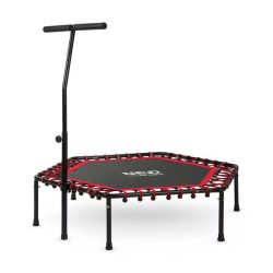   Neo-Sport šesťuholníková fitness trampolína 127 cm s nastaviteľným madlom 16993104W