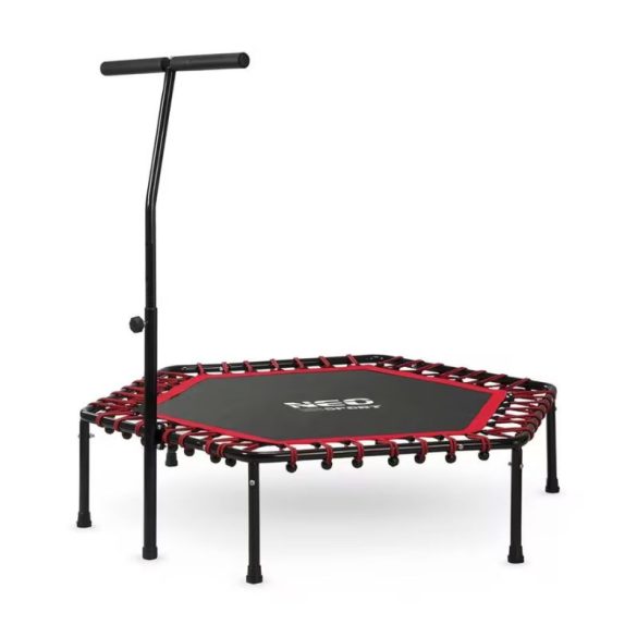 Neo-Sport šesťuholníková fitness trampolína 127 cm s nastaviteľným madlom 16993104W