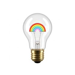   Dekoratívna stolná lampa s LED žiarovkou – s motívom dúhy 17004