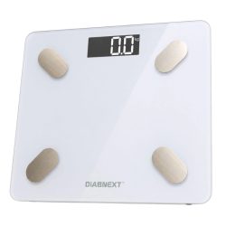   Elektronická sklenená osobná váha s LCD displejom, do 180 kg, biela 17149