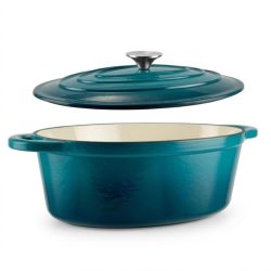   Tyrkysová smaltovaná liatinová pekáreň na kačicu – 7 litrov, 34 cm 17822