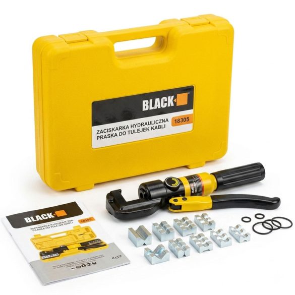 BLACK Hydraulická lisovačka káblov 18305