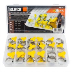   Profesionálna sada rúrkových svoriek BLACK s motýľovou rukoväťou – 26 kusov 19610