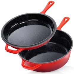 Sada smaltovaných liatinových hrncov a panvíc 199157