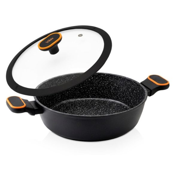 TERRUNA hlboká panvica s granitovým povrchom a skleneným vekom 24 cm – 2 l 199160