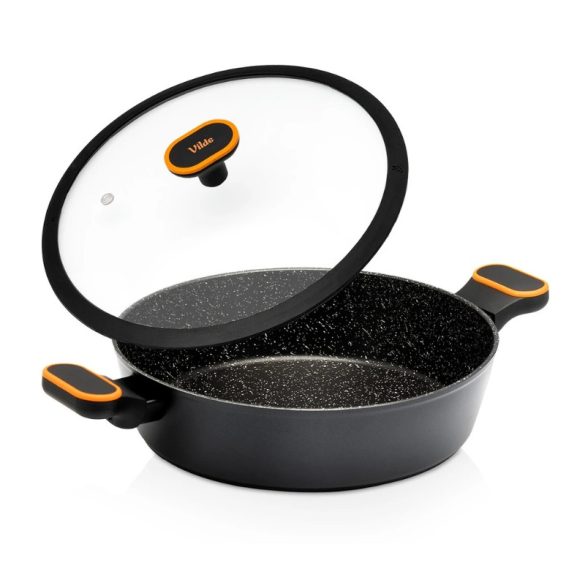 TERRUNA hlboká panvica s granitovým povrchom a skleneným pokrievkom 28 cm – 3,5 l 199161