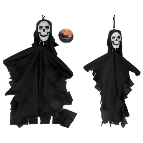Halloweenská závesná dekorácia v tvare kostry – 40 cm, čierna 1KGW3347Q
