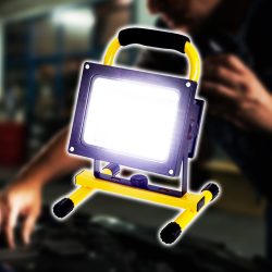   Solárny prenosný LED reflektor s výkonom 200 W a vstavanou nabíjateľnou batériou USB pracovné svetlo KE22-01