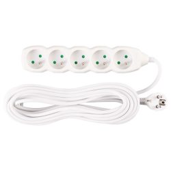 Predlžovací kábel DG-F805B – 10 metrov, biely 213334