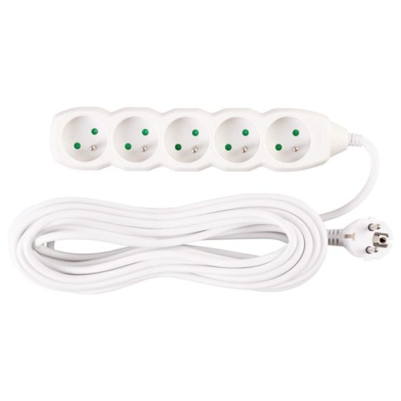 Predlžovací kábel DG-F805B – 10 metrov, biely 213334