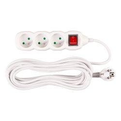   Predlžovací kábel DG-F803BK – 7 metrov, biely, s vypínačom 213338