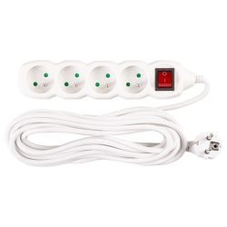   Predlžovací kábel DG-F804BK – 7 metrov, biely, s vypínačom 213342